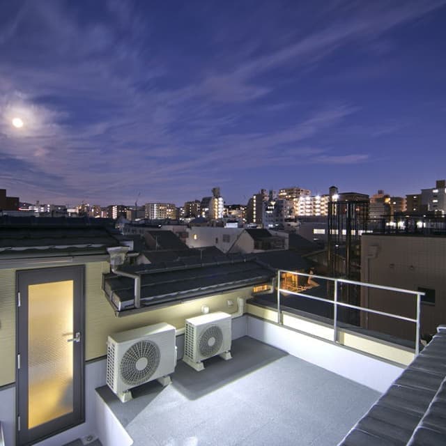 屋上ルーフバルコニーからの夜景